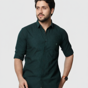 Zuiotic Green Modern Fit Shirt - Image 1