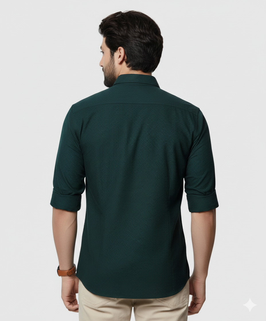 Zuiotic Green Modern Fit Shirt - Image 2